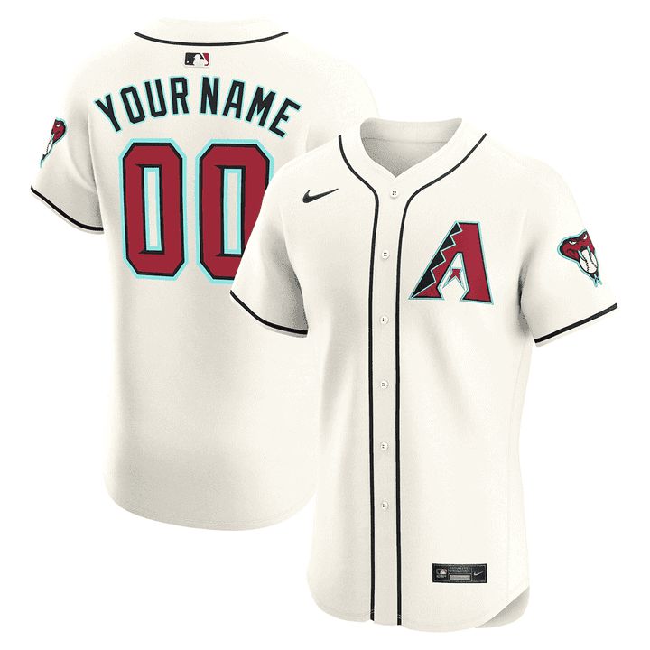 Men Arizona Diamondback Cream Nike 2024 Flex Base Custom MLB Jersey->customized nfl jersey->Custom Jersey